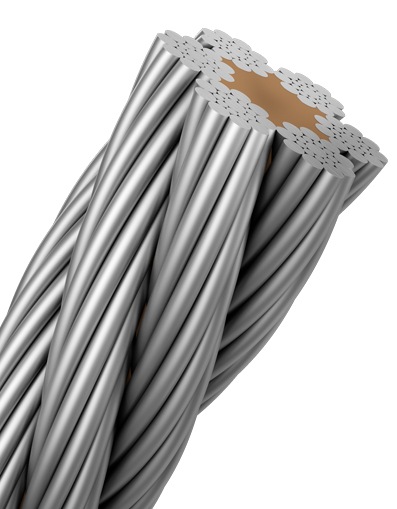 Aerial haulage rope